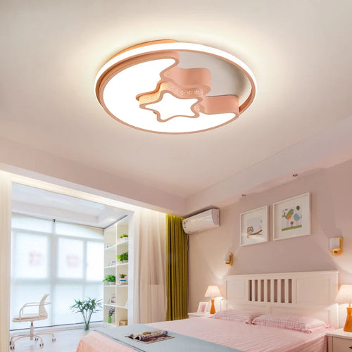 plafonnier led lune dessin animé pour enfants moderne - vue 3 sur 15