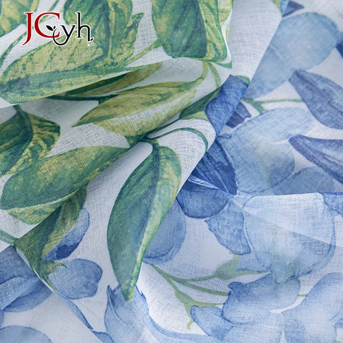 Voilage tulle transparent motif floral moderne pour fenêtre - vue 5 sur 7