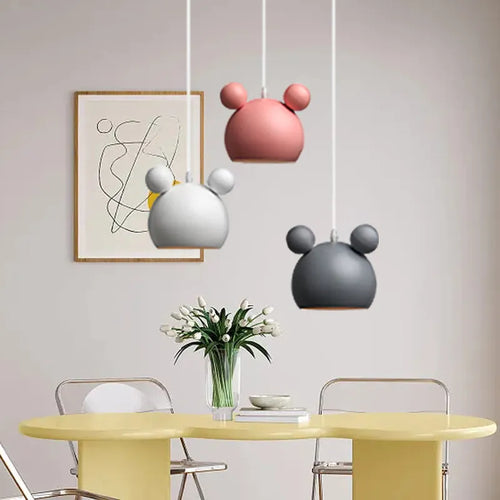 Suspension design en métal LED Mickey décor