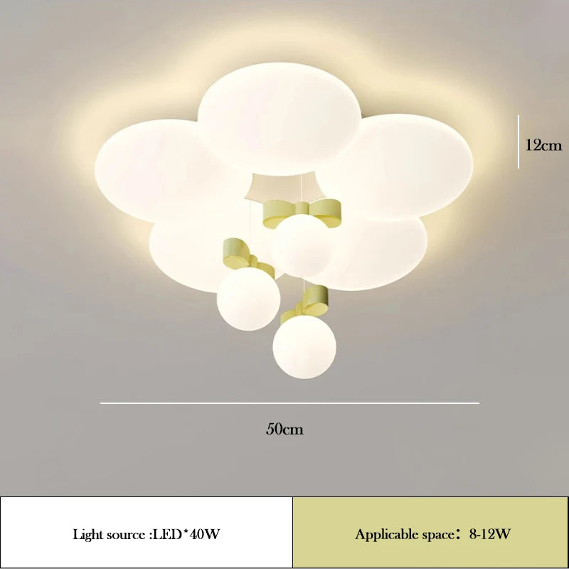 plafonnier fleuri moderne pour chambre d'enfant romantique et chaleureuse