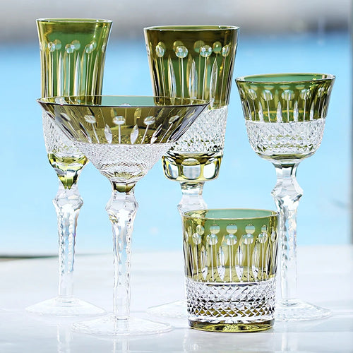 Verres a vin cristal style antique graves main
