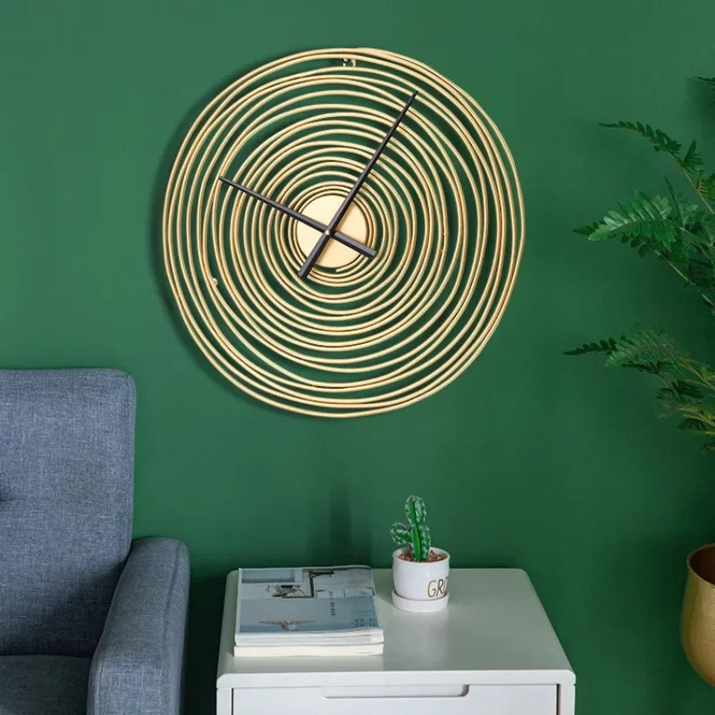 horloge murale moderne en métal super silencieuse décorative - vue 5 sur 7