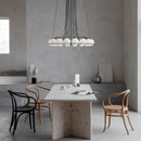 Minimalist glass chandelier for elegant interior decoration
