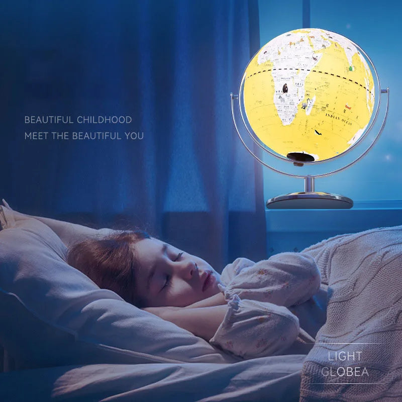globe terrestre éducatif intelligent avec support rotatif et lumière - vue 3 sur 8