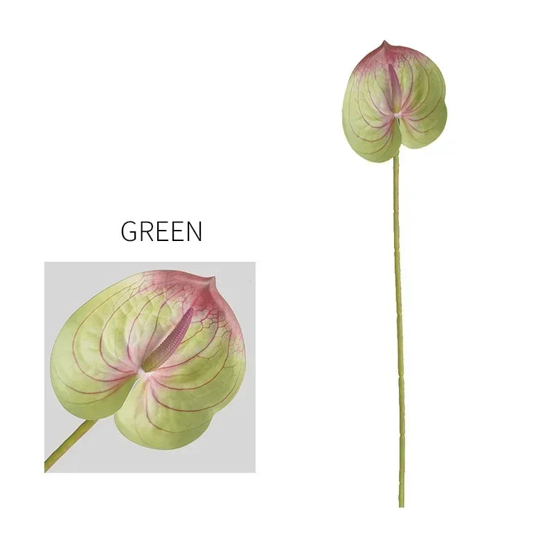 feuilles d'anthurium artificielles pour décoration florale et jardin - vue 17 sur 24