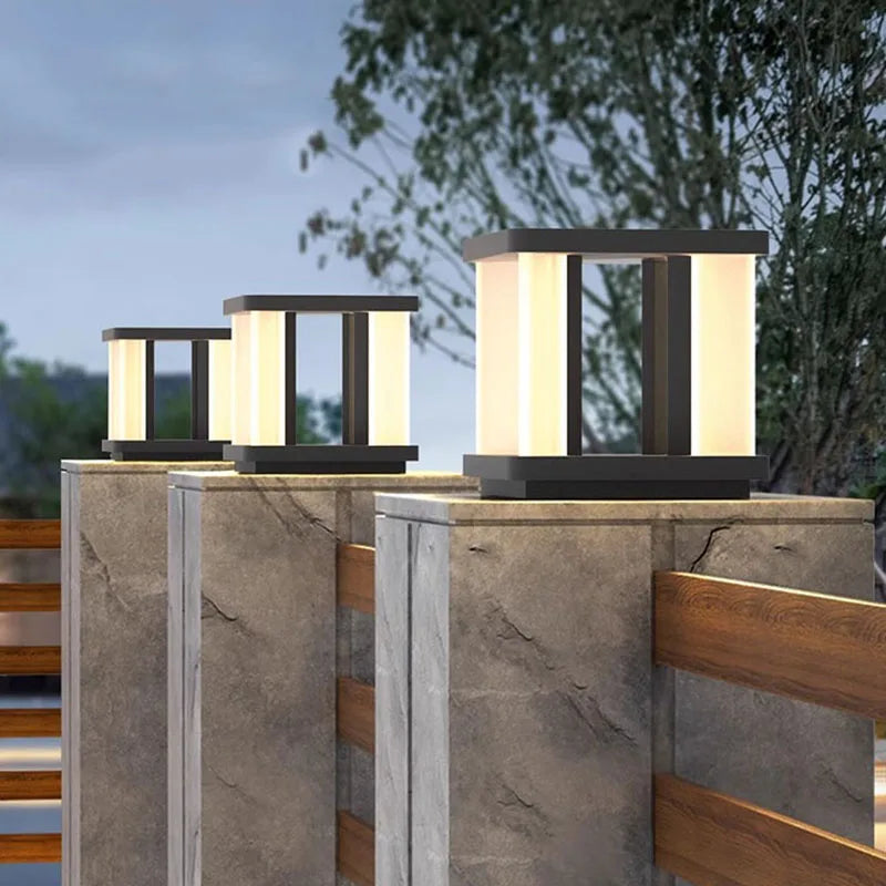 lampe de jardin solaire carrée pour extérieur décoratif - vue 5 sur 8