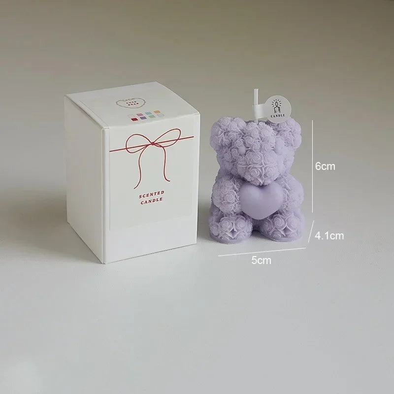 bougie ours en cire de soja parfumée pour détente - vue 11 sur 13