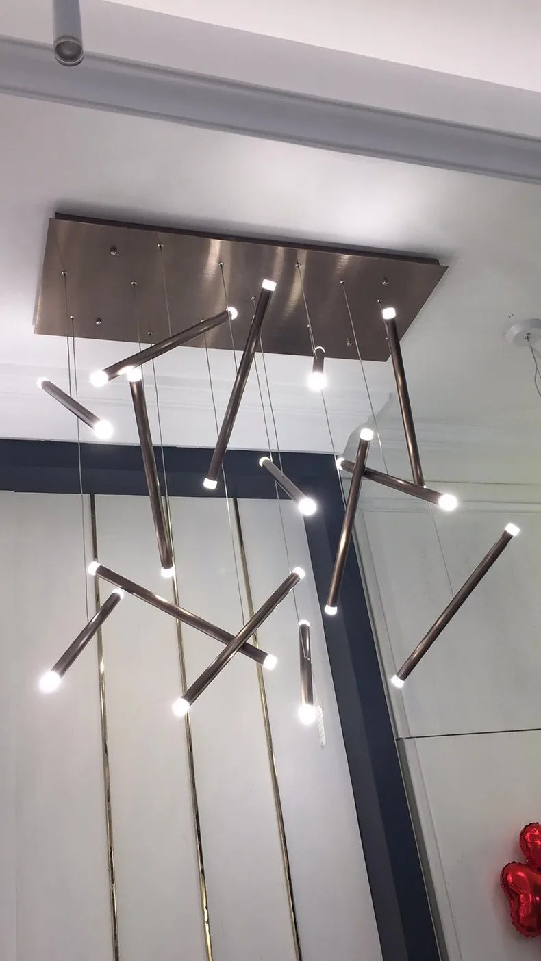 lustre led minimaliste moderne pour restaurant bar entreprise café magasin - vue 6 sur 11