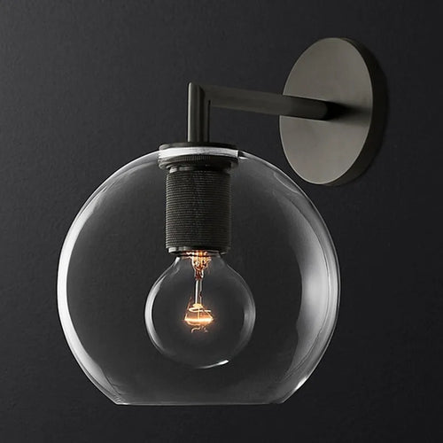 applique murale rétro américaine en verre avec éclairage led - vue 11 sur 18