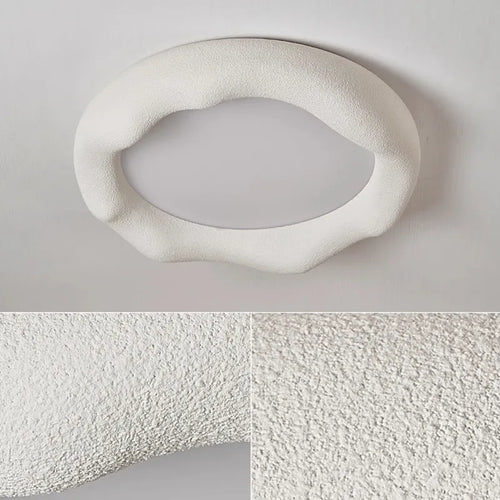 Nordic Wabi Sabi cloud ceiling light minimalist resin - vue 7 sur 12