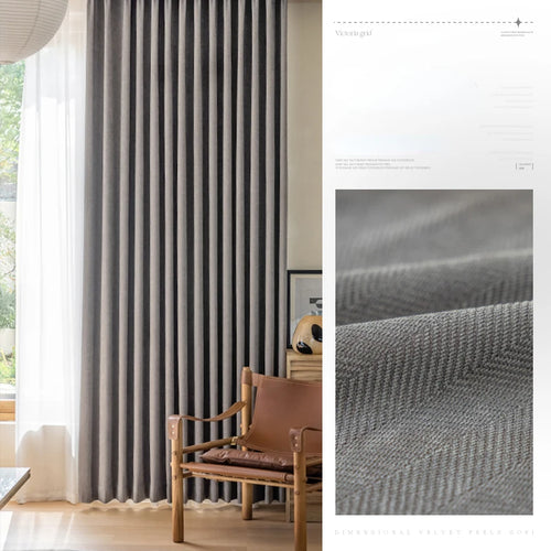 Rideau occultant moderne plissé pour salon chambre fenêtre