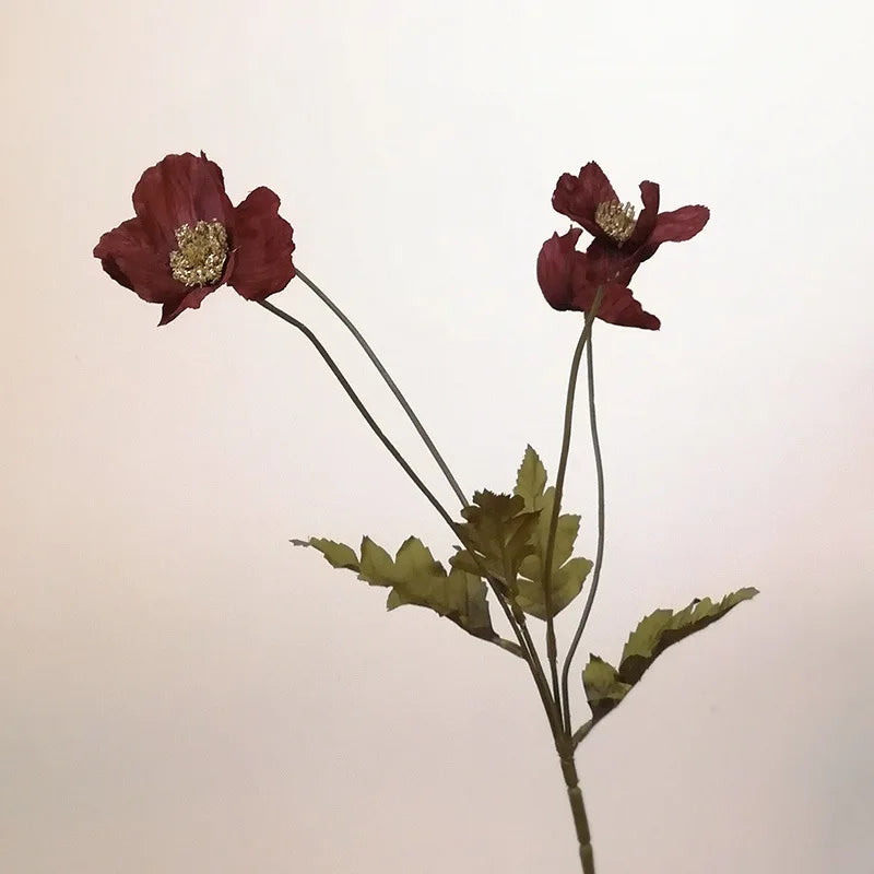 fleur artificielle coquelicot pour décoration de fête et jardin - vue 8 sur 18