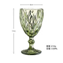 Verre a vin retro en relief verre epais