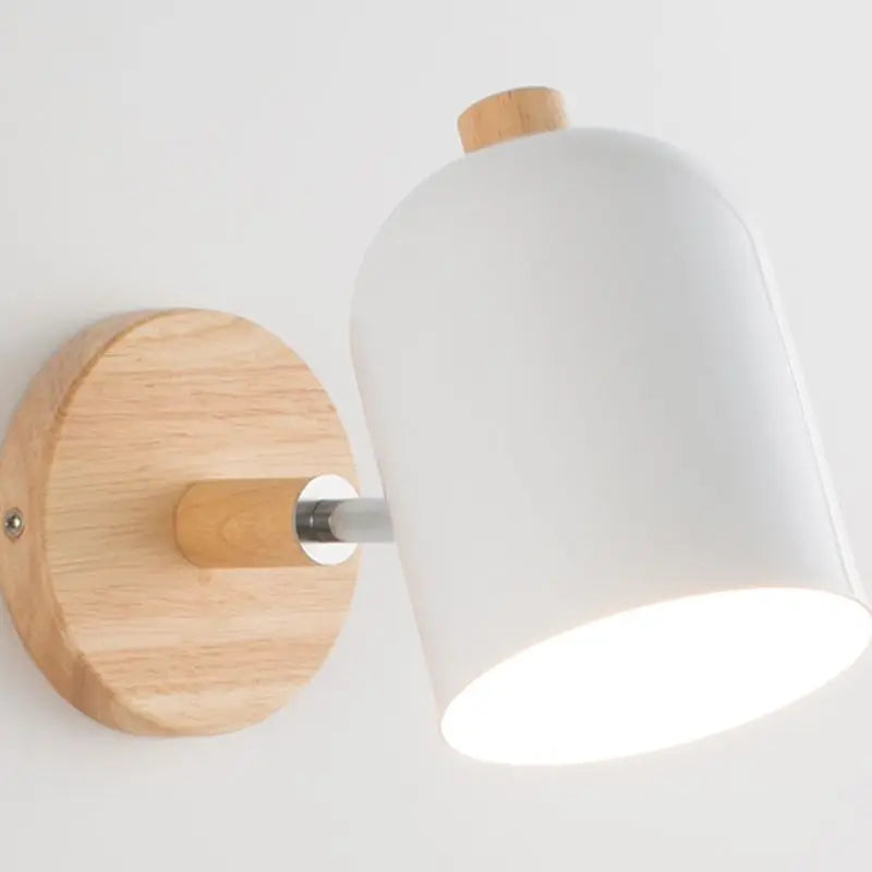 applique murale nordique en fer et bois design moderne - vue 4 sur 19