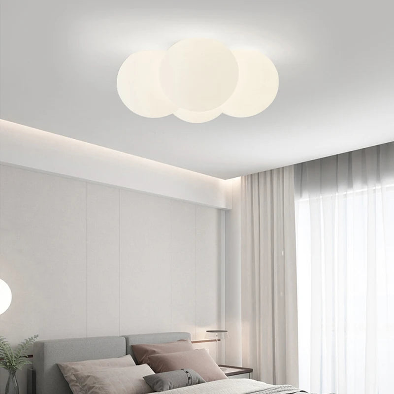 lustre nordique led nuage 4/8 têtes décor bulles luminaires - vue 4 sur 9