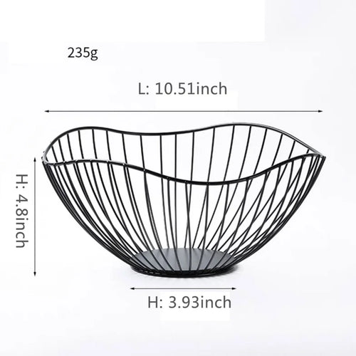 corbeille à fruits en métal pour rangement et décorations variées