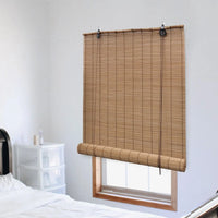 Store roulant en bambou style naturel pour fenêtre salon