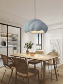 Nordic minimalist cloud pendant LED light wabi sabi cream style for dining room, restaurant or bar