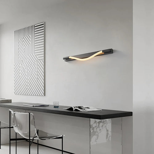 applique murale moderne minimaliste en acier inoxydable design élégant