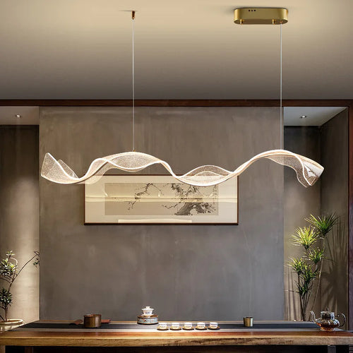 lustre led design moderne pour intérieur réglable en acrylique transparent