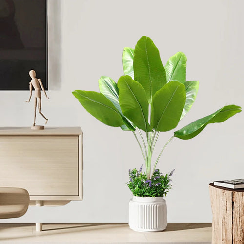 grandes plantes artificielles de bananier pour décoration intérieure et extérieure