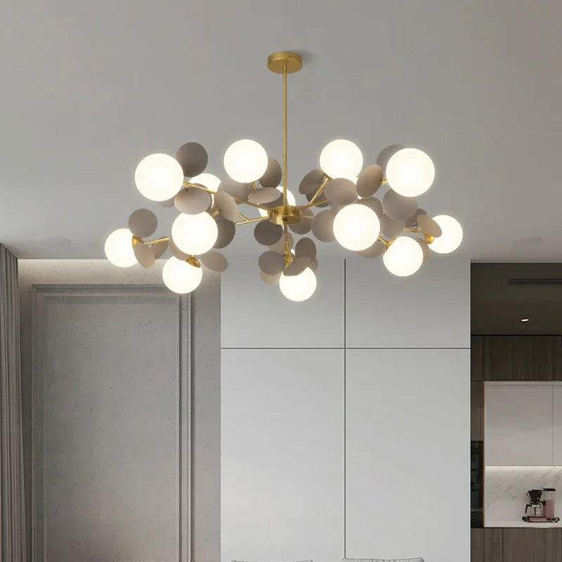 Lustre LED de Style nordique moderne - vue 3 sur 12