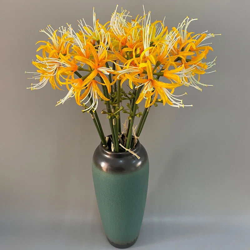 belle branche de fleurs higan en soie pour déco mariage et photographie - vue 5 sur 11