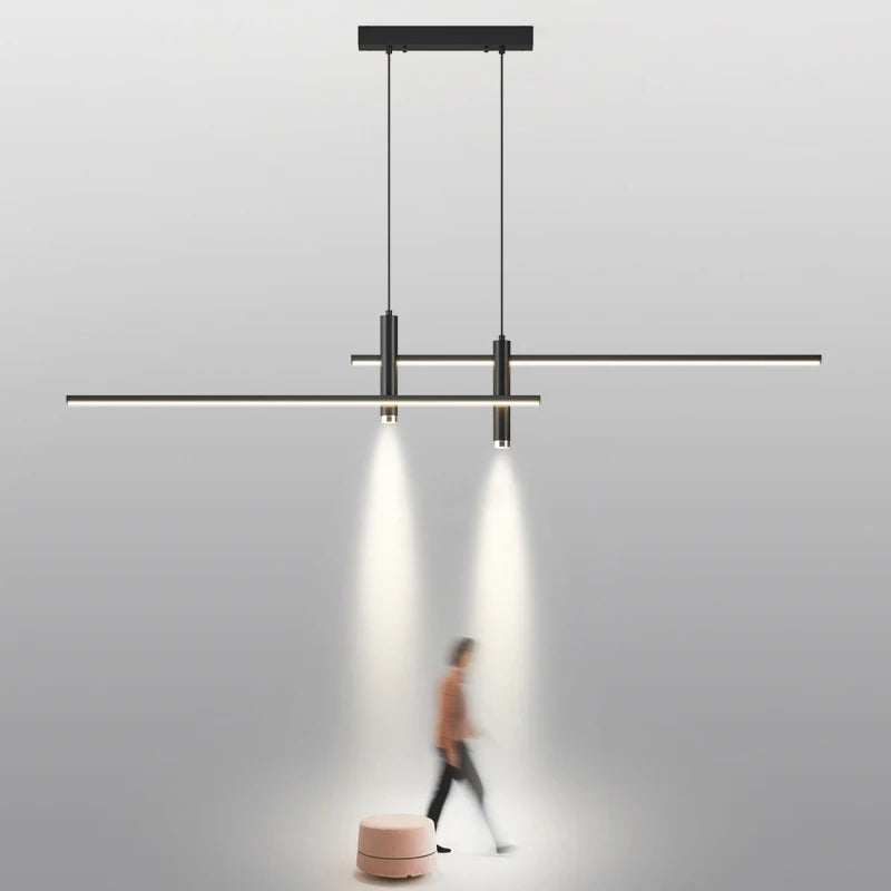suspension led moderne minimaliste en métal - vue 2 sur 13