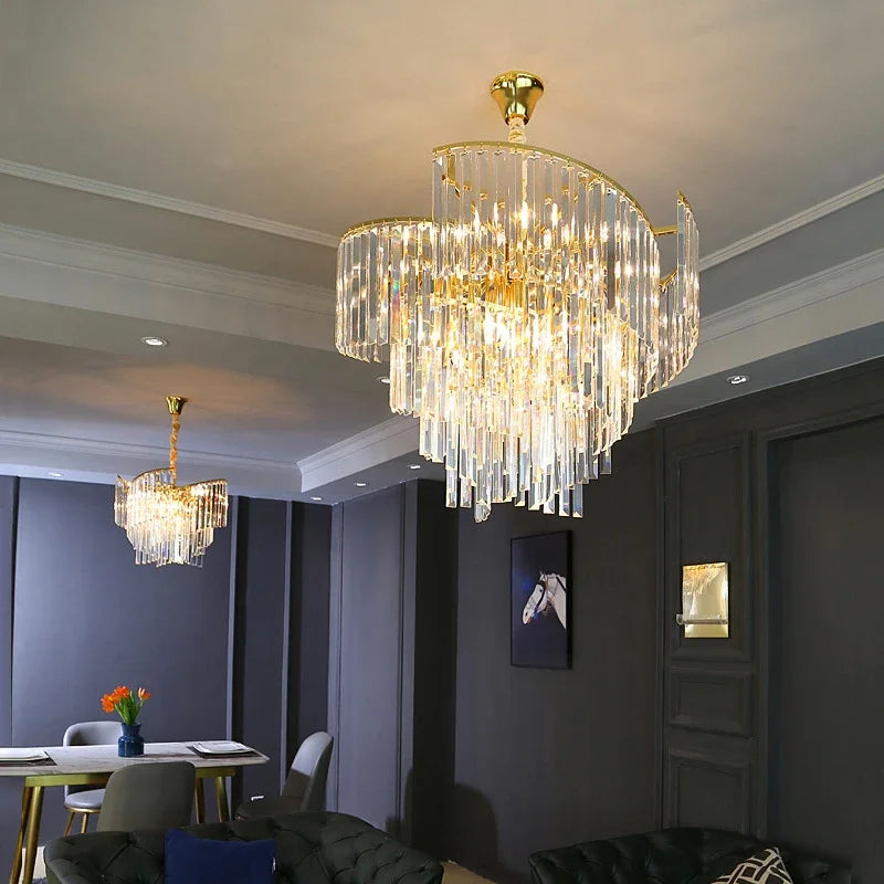 lustre en cristal design dimmable pour une ambiance élégante - vue 3 sur 11