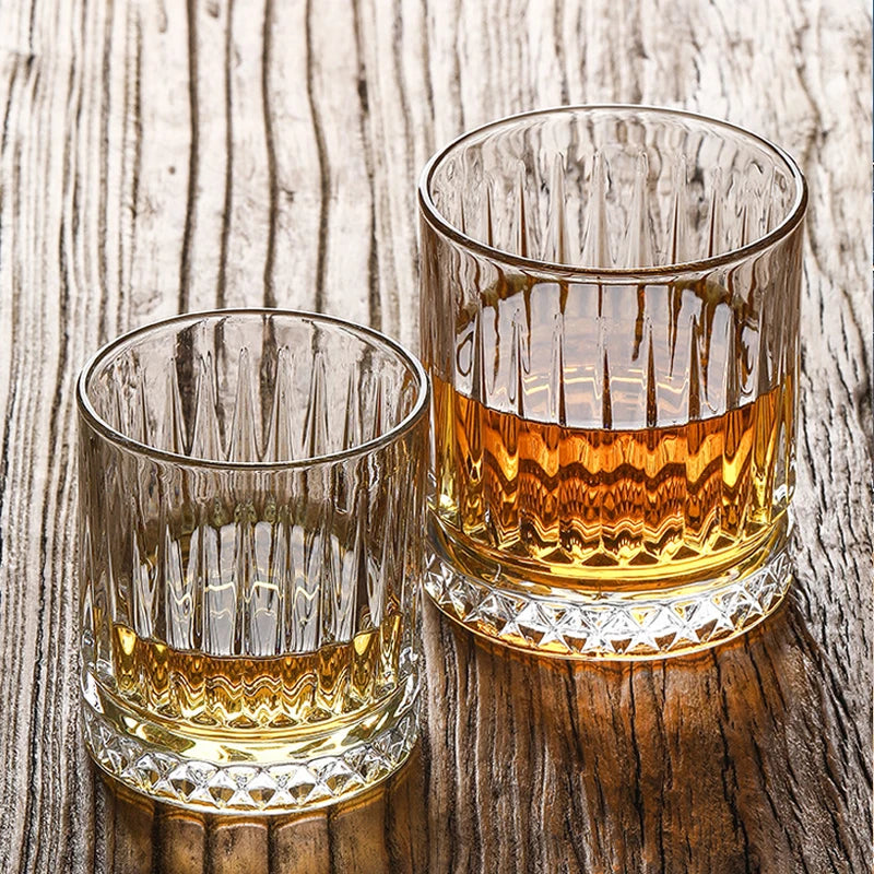 Verre strié vertical verre à vin bière eau - vue 5 sur 6