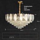 lustre suspendu led art déco avec plumes blanches et grises
