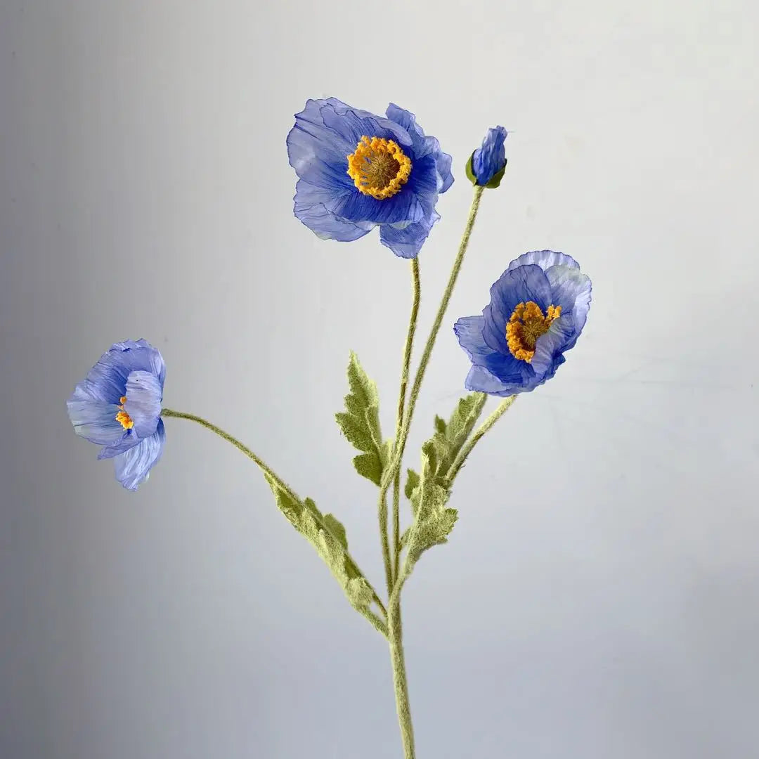 fausses fleurs de pavot en soie pour décorations de mariage et fêtes - vue 17 sur 29