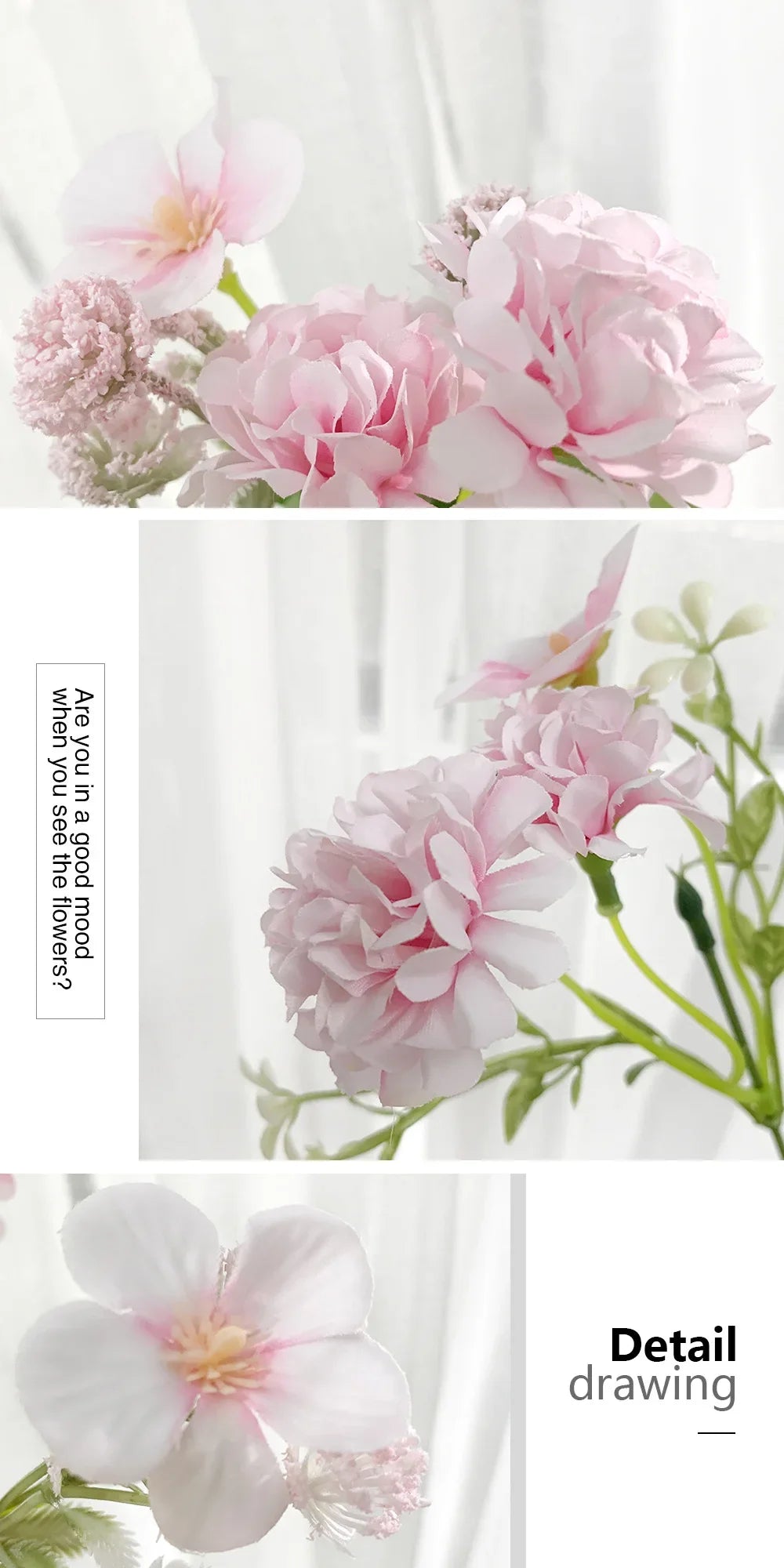 fleurs artificielles en soie pour mariage et décoration de jardin - vue 4 sur 8