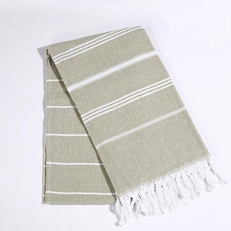 Serviette de plage turque coton franges rapide absorbante