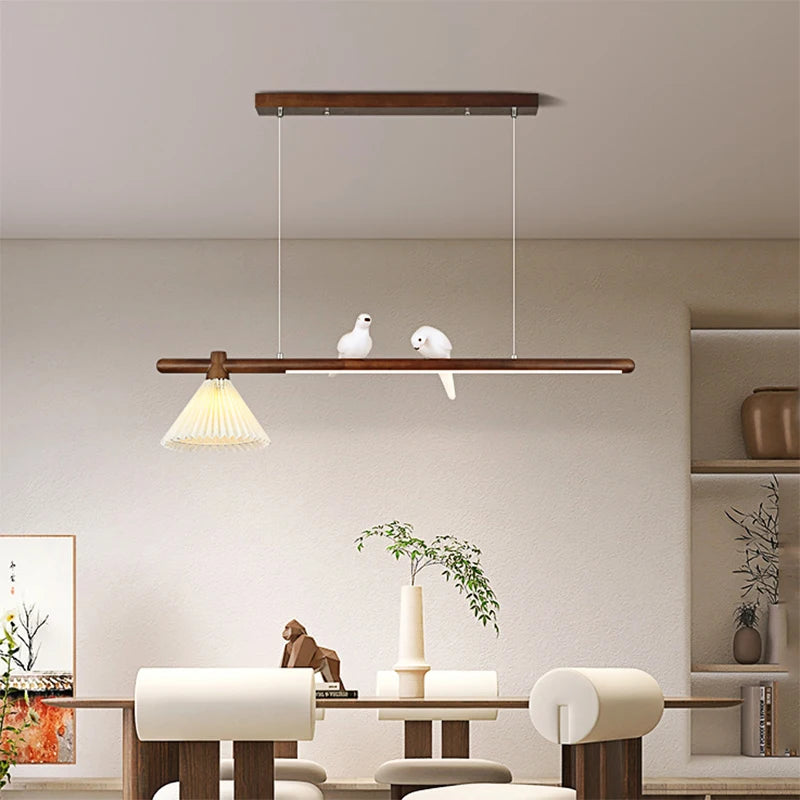 lustre moderne en bois suspension créative pour décoration intérieure - vue 6 sur 10