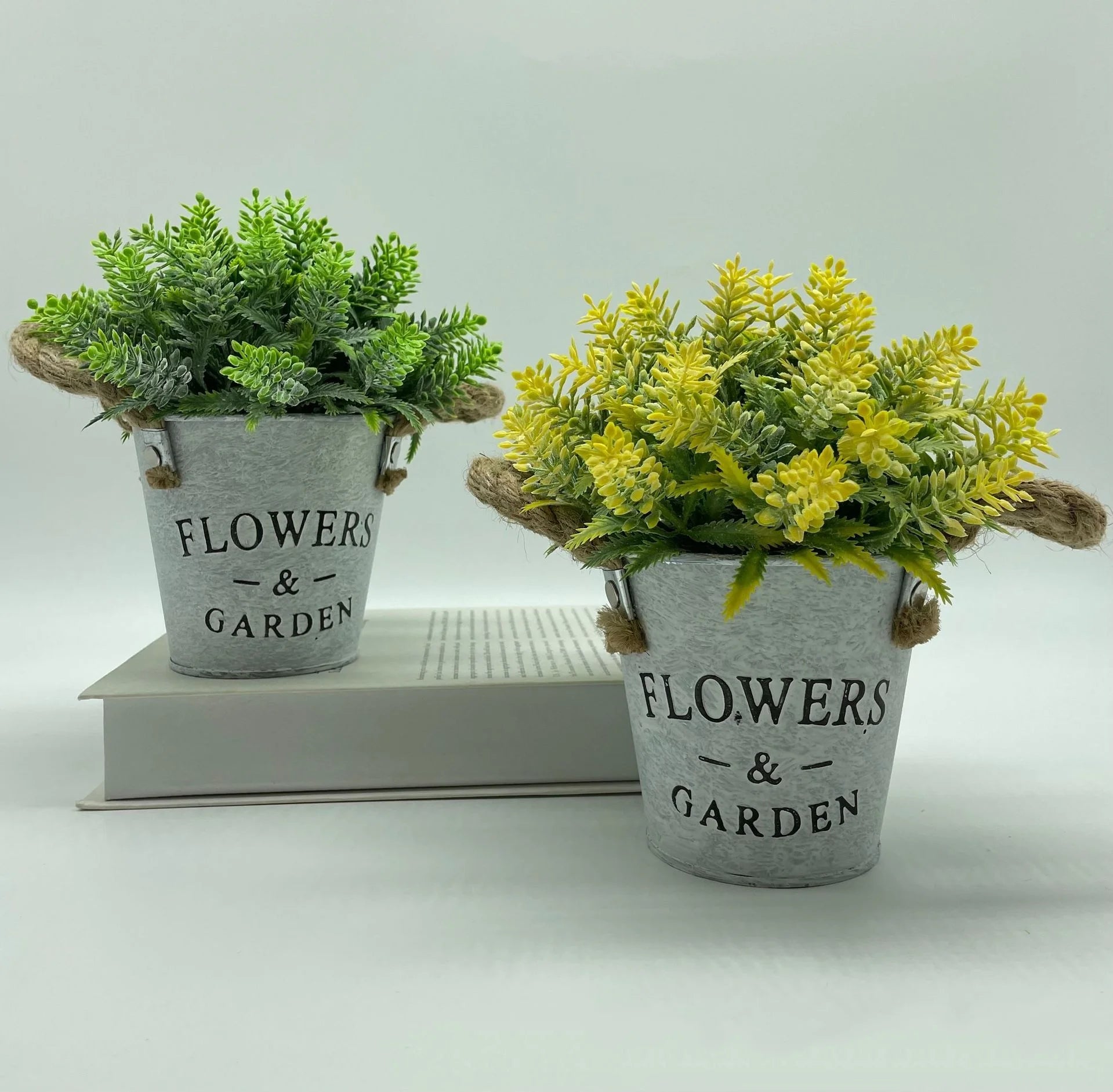 plante artificielle eucalyptus lavande en pot pour décoration intérieure - vue 4 sur 10