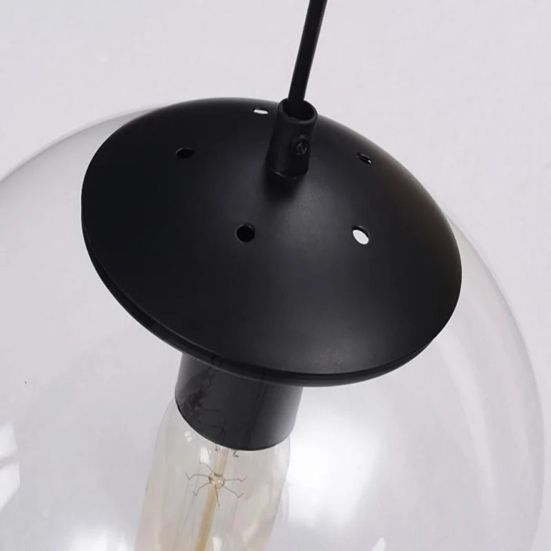 Minimalist nordic modern glass ball pendant light - vue 5 sur 5