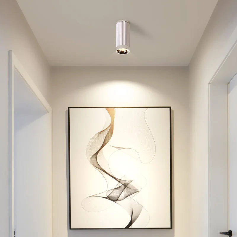 Creative Living Room LED Spotlight Roman Columns Design Ceiling Downlight for Hallway Aisle Entrance Stair White Chrome Gold - vue 5 sur 7