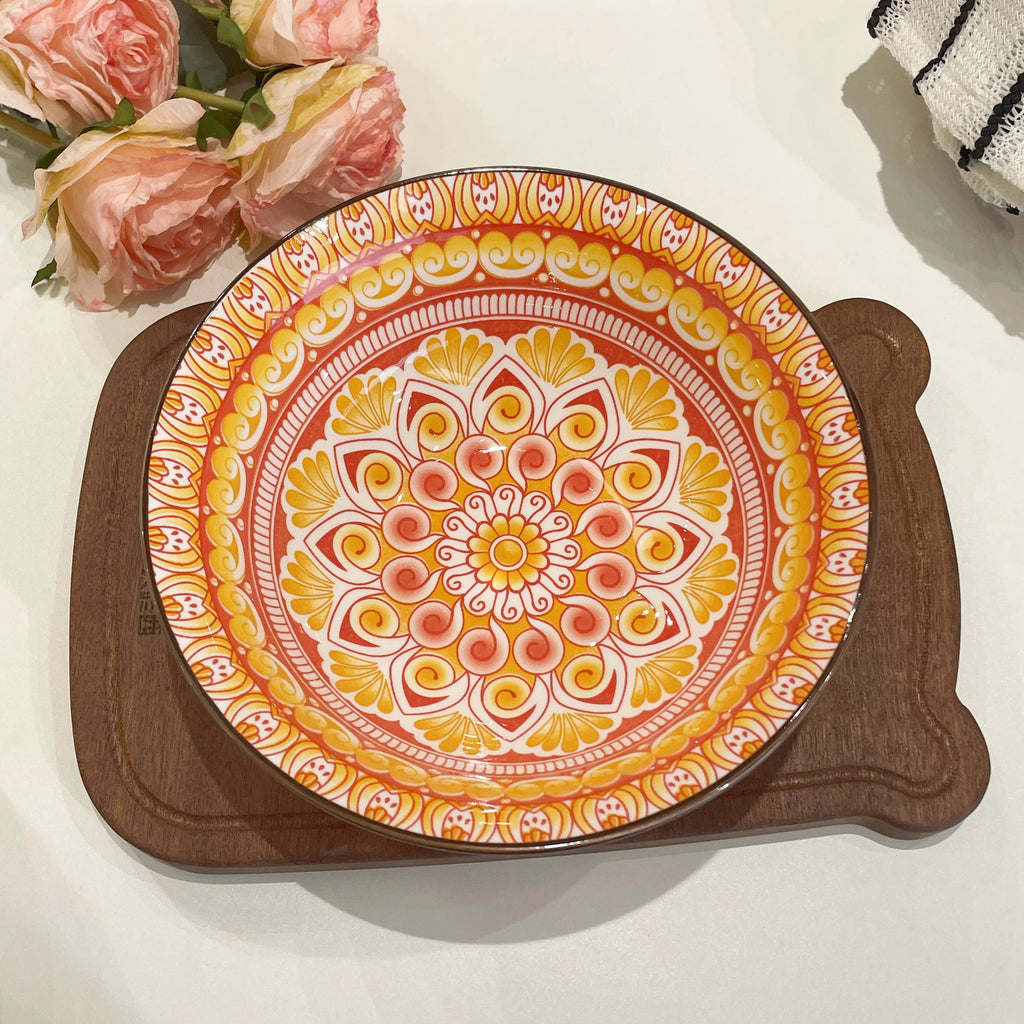 Bohemian ceramic ramen and soup bowl set 20 cm