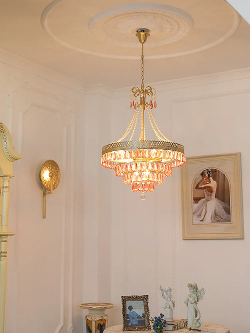 lustre à LED en cristal forme goutte d'eau pour intérieur moderne - vue 2 sur 14