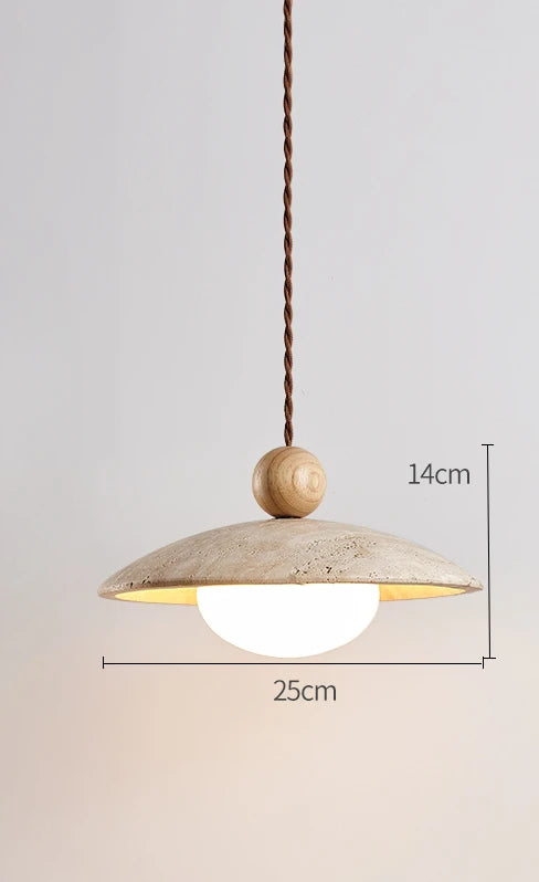 suspension à led en pierre style nordique pour décoration intérieure - vue 9 sur 8