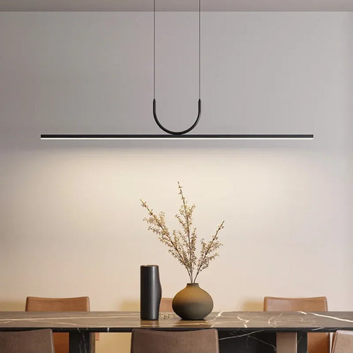Minimalist LED pendant chandelier for modern home decor - vue 3 sur 14