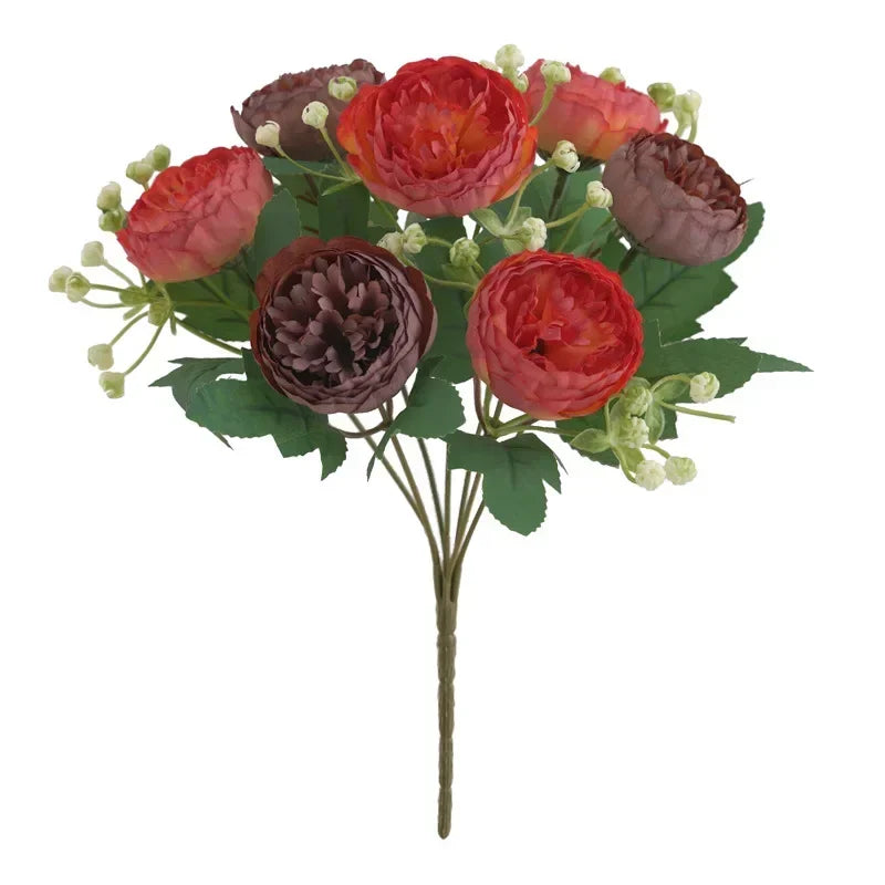 fleurs artificielles pivoines en soie pour mariage décoration florale - vue 12 sur 12