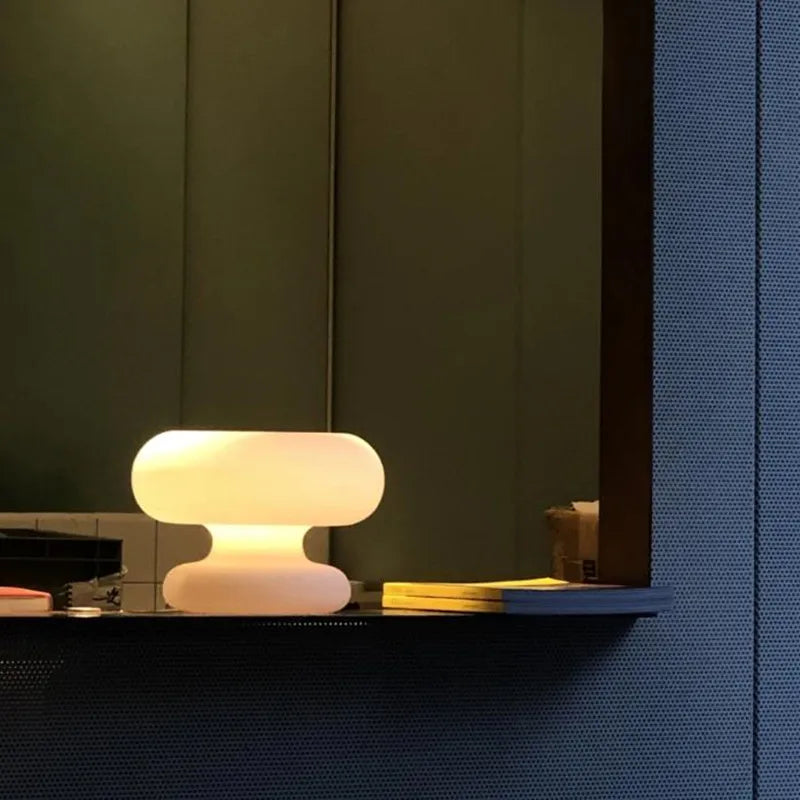lampe à poser champignon en verre pour décoration intérieure - vue 4 sur 6
