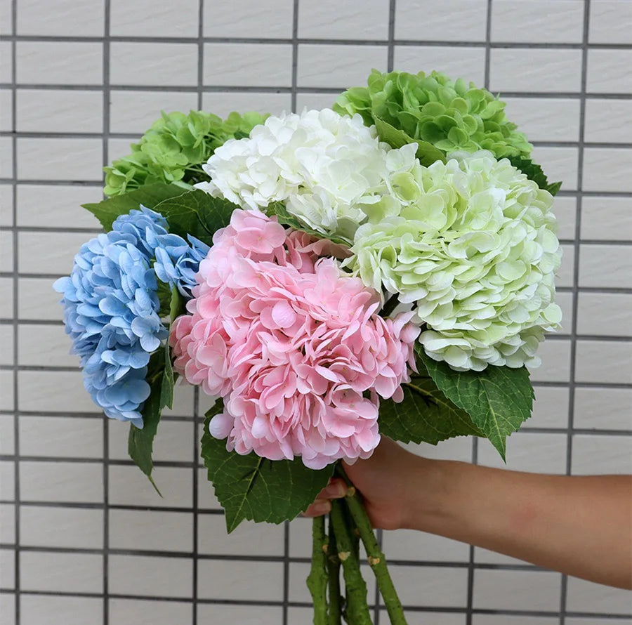 Realistic artificial hydrangea flower for party decoration - vue 5 sur 19