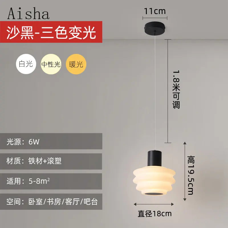 Transparent acrylic pendant light for minimalist interior decor - vue 5 sur 9