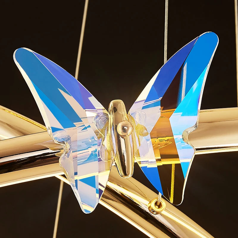 anneau d'or led papillon pour hôtel boutique bureau restaurant - vue 6 sur 20