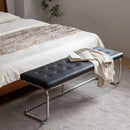 Nordic Stainless Steel Bench Cloakroom Vintage Bed End Stool Iron Wrought Door Shoe Change, Dining Room Benches