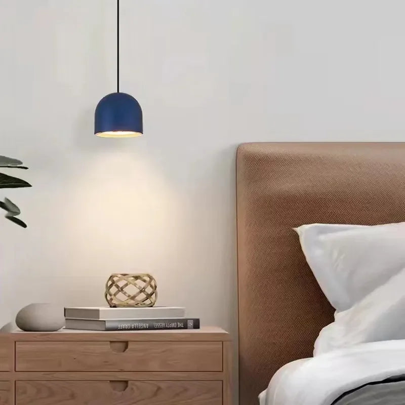 Moderne LED Lustre Lumière Restaurant Bar Hôtel Minimaliste Tête Unique Suspension Salon Chevet Allée Plafonniers - vue 3 sur 11