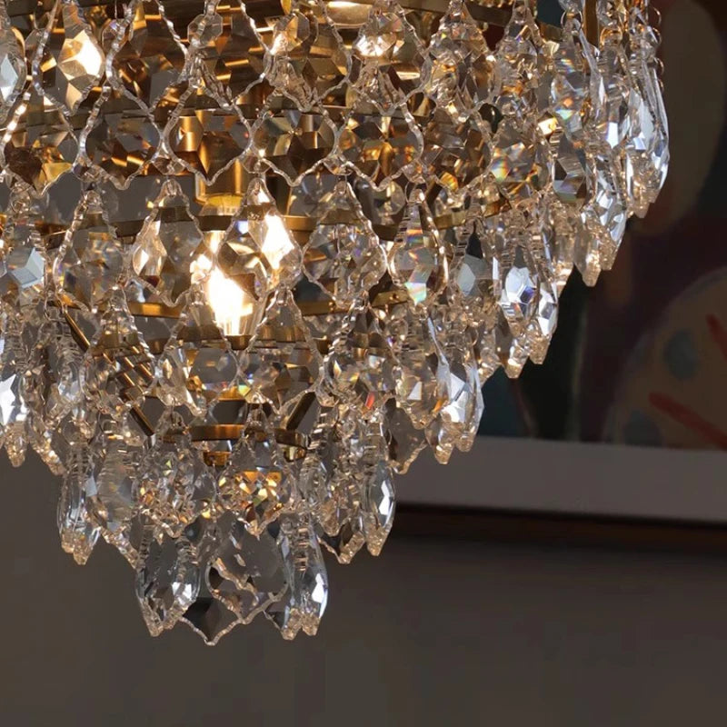 lustre en cristal rétro pour décoration intérieure élégante - vue 7 sur 10